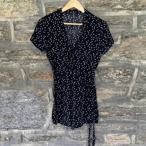 Forever 21 collared button up romper